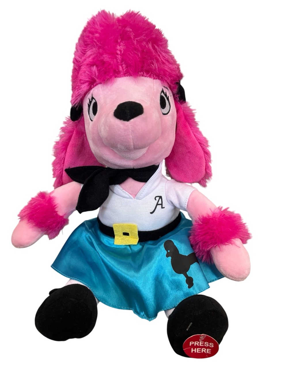 Cuddle Barn 13" Annette Animated "You’re The One That I Want" Pink Poodle Skirt